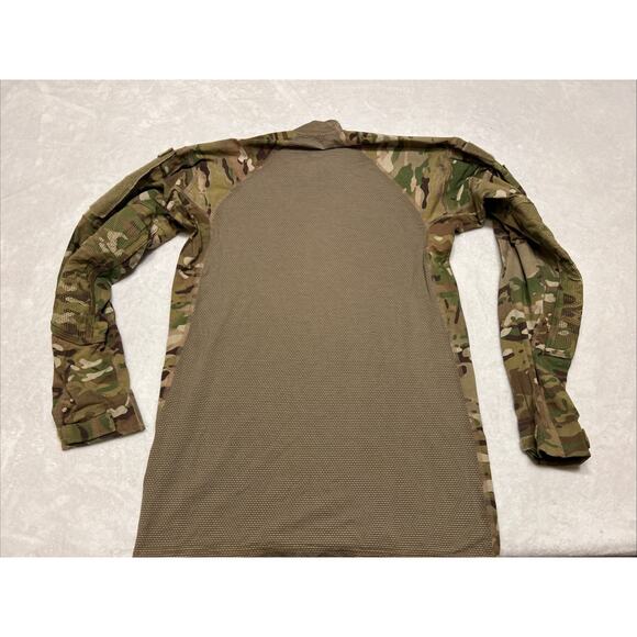 Army Combat Shirt Mens Small Camo Long Sleeve Flame Resistant Patches Pockets - Picture 6 of 7